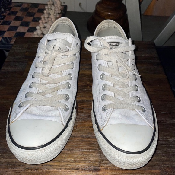 Converse All-Star Full White Leather Low Top - Picture 2 of 3